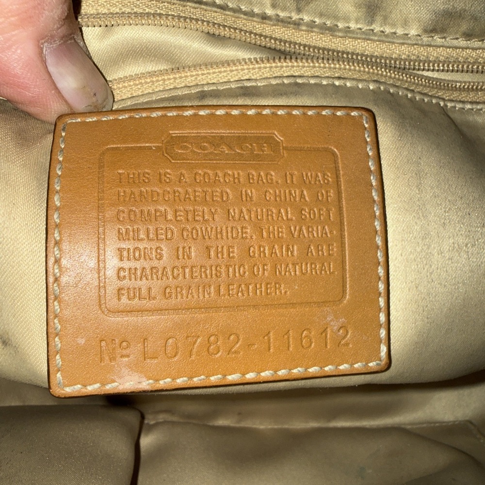 Authentic Vintage Coach Urgo Camel Pebbled Leather L0782–11612 PT2 - Picture 4 of 5